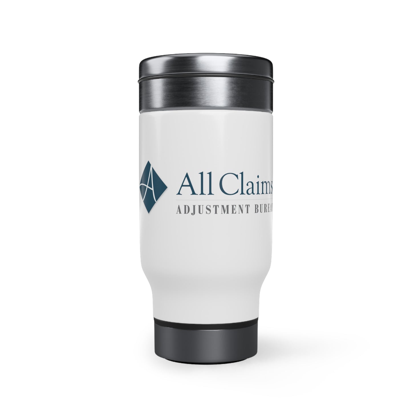 All Claims Stainless Steel Travel Mug with Handle, 14oz