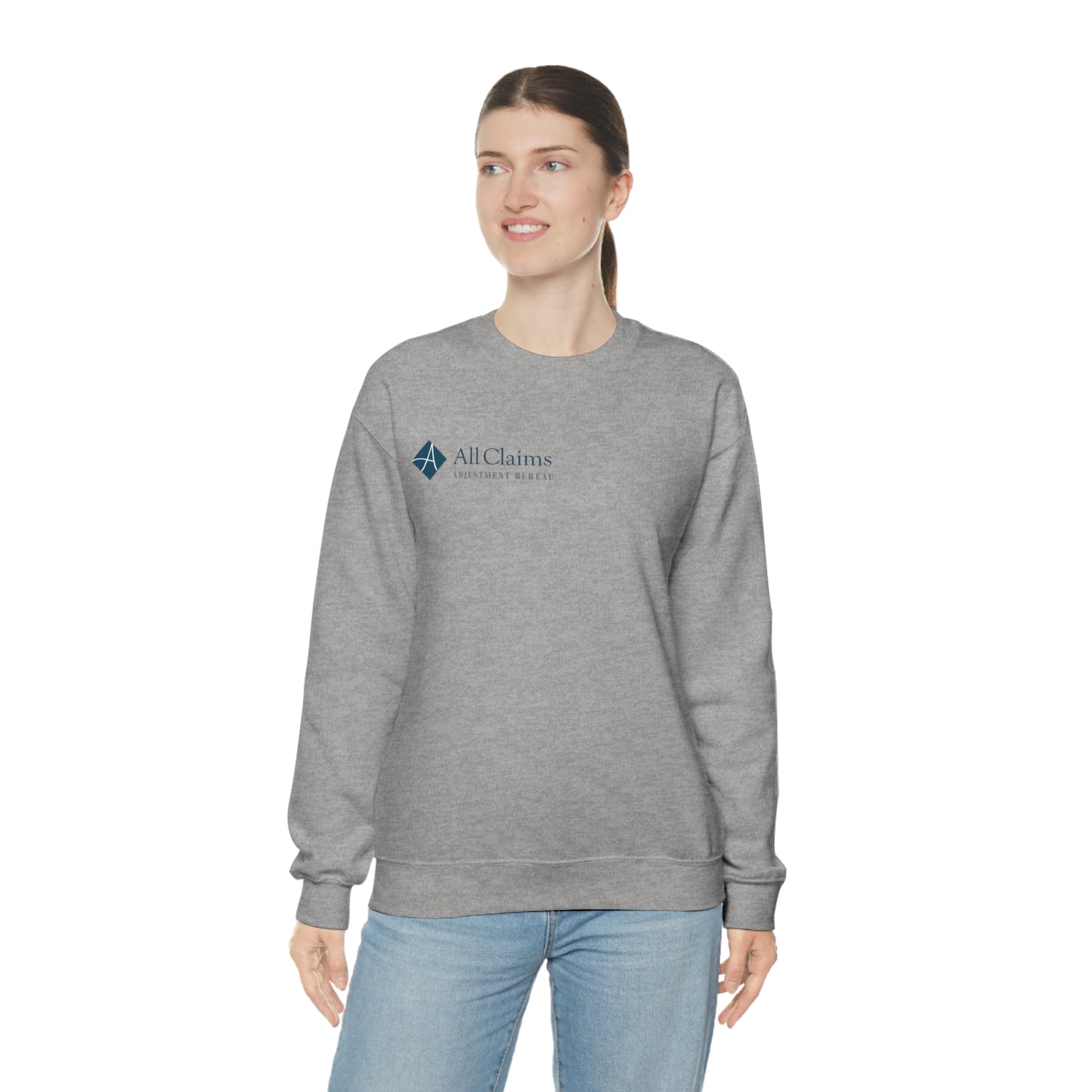 All Claims Side Logo Unisex Heavy Blend™ Crewneck Sweatshirt (Multiple Colors Available)