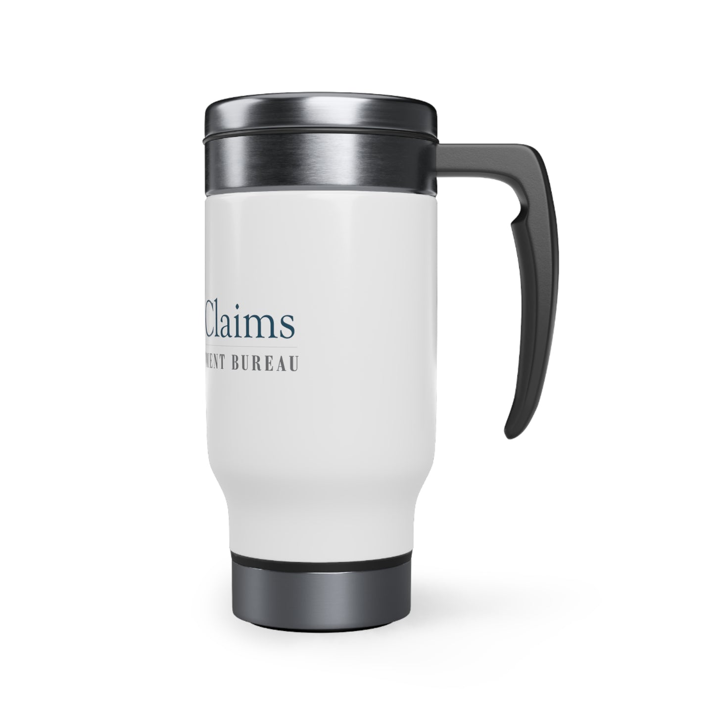 All Claims Stainless Steel Travel Mug with Handle, 14oz