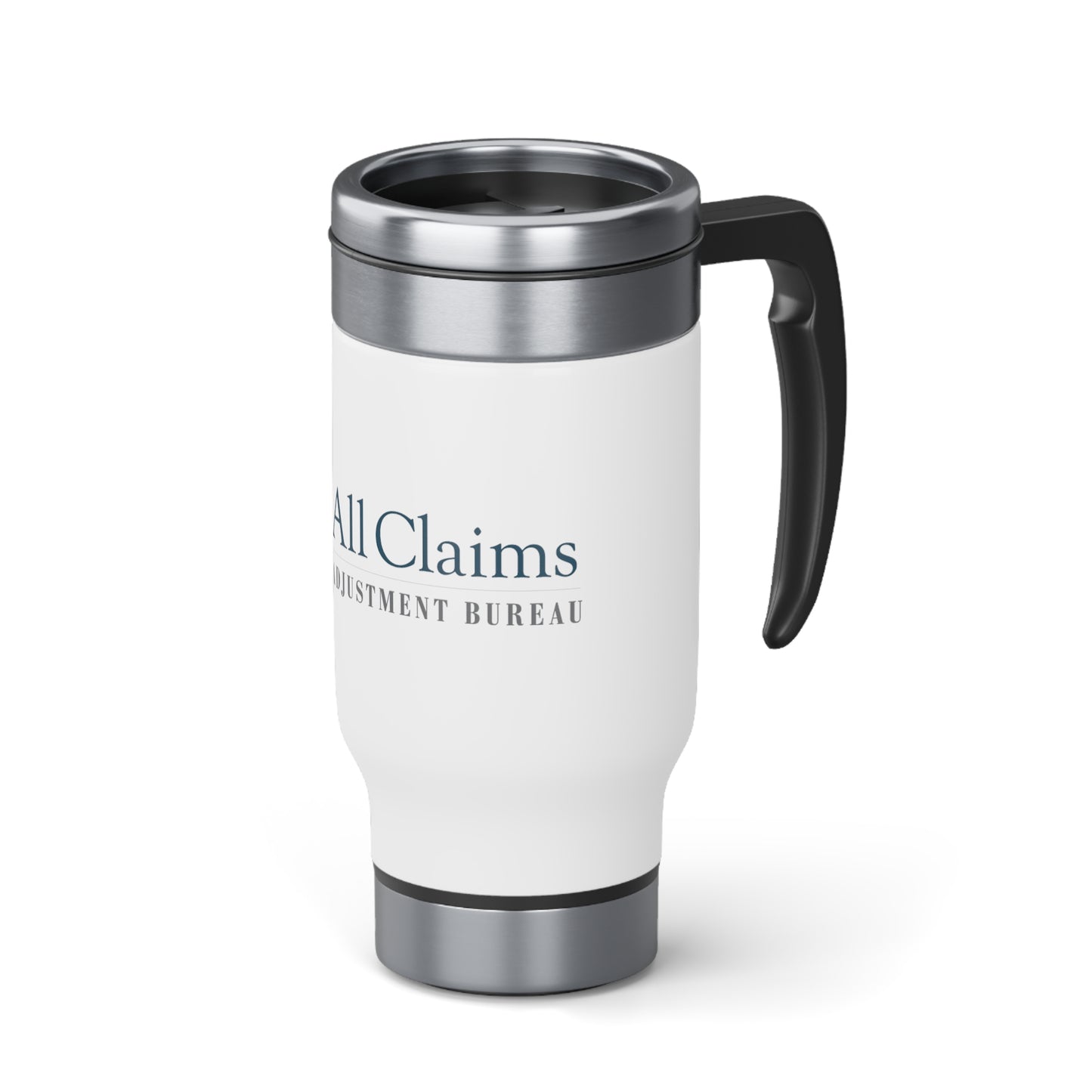 All Claims Stainless Steel Travel Mug with Handle, 14oz