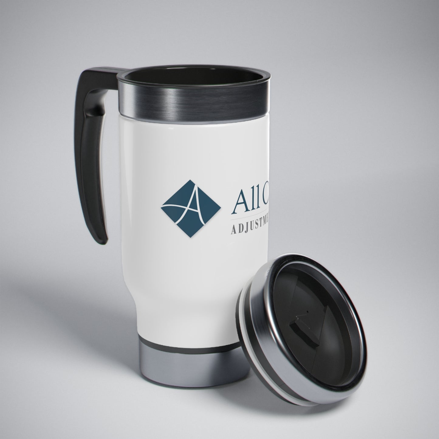 All Claims Stainless Steel Travel Mug with Handle, 14oz