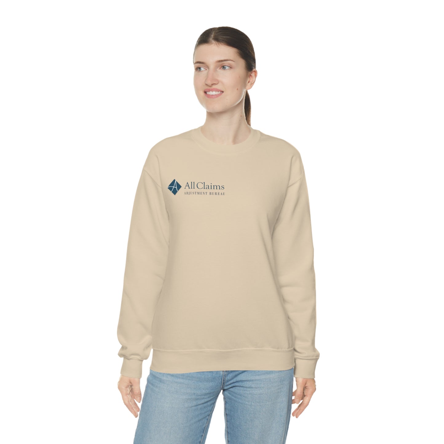 All Claims Side Logo Unisex Heavy Blend™ Crewneck Sweatshirt (Multiple Colors Available)