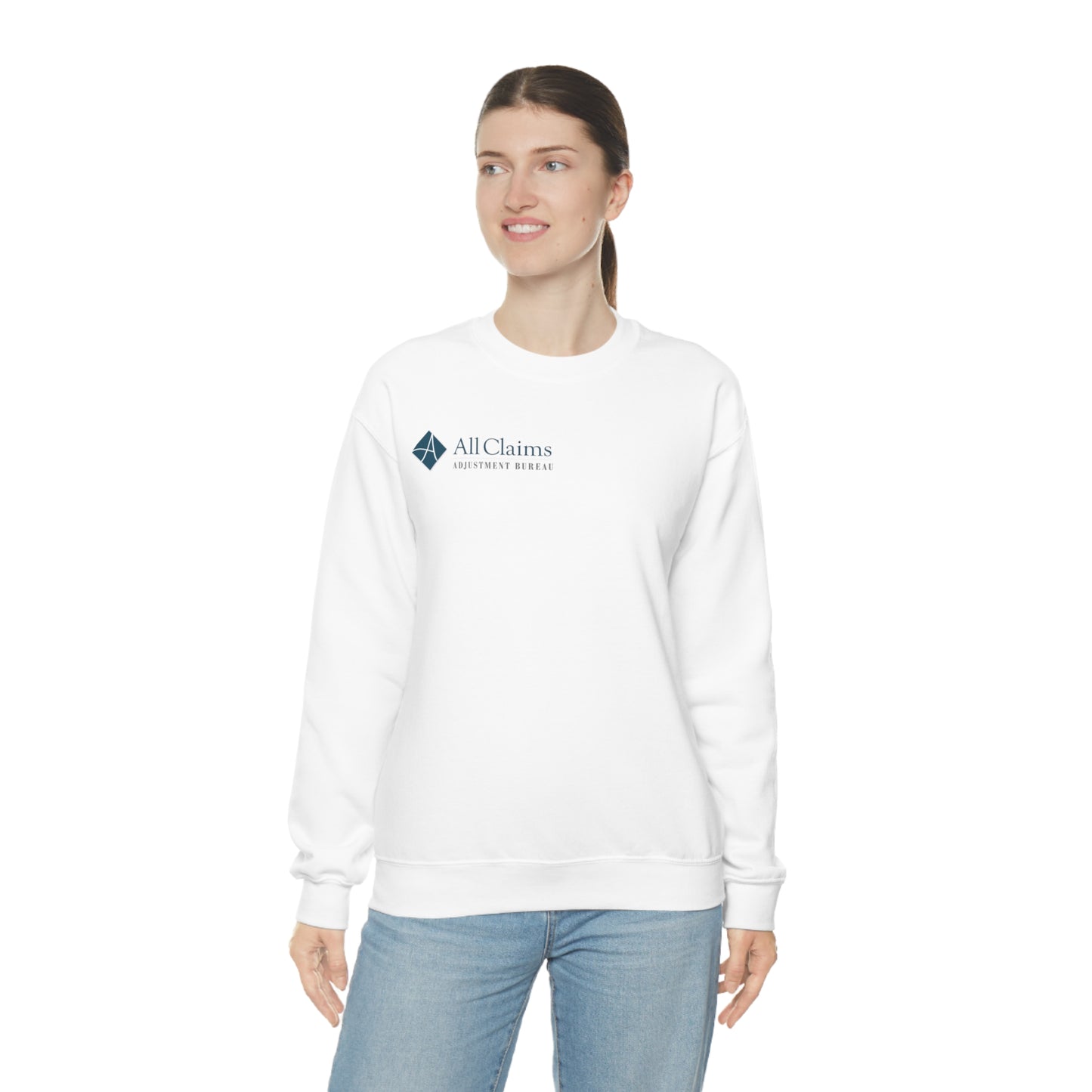 All Claims Side Logo Unisex Heavy Blend™ Crewneck Sweatshirt (Multiple Colors Available)